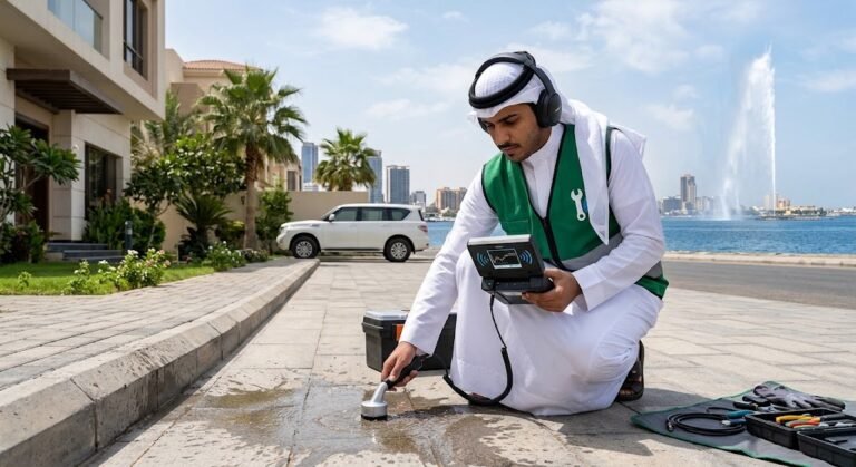 كشف تسربات حي الواحة بجدة