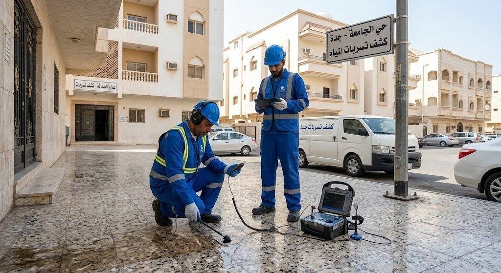 أجهزة كشف تسربات المياه في حي الجامعة بجدة